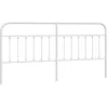 Image de vidaXL Tête de lit métal Blanc 200 cm, tête de lit pour lit Double, tête de lit Noire, tête de lit en métal