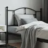 Image de vidaXL Tête de lit de remplacement métal noir 107 cm
