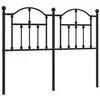 Image de vidaXL Tête de lit en acier   Finition métallique noire classique pour cadre de lit de 120 cm de large   Tête de lit robuste, durable et offrant un bon maintien avec tubes ronds