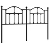 Image de vidaXL Tête de lit métal Noir 135 cm