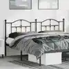 Image de vidaXL Tête de lit de remplacement métal noir 180 cm