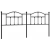 Image de vidaXL Tête de lit métal Noir 200 cm, tête de lit pour lit Double, tête de lit Noire, tête de lit en métal