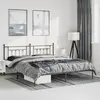 Image de vidaXL Cadre de lit métal sans matelas avec tête de lit noir 193x203cm