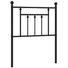Image de vidaXL Tête de lit de Remplacement métal Noir 75 cm, tête de lit en métal, tête de lit Noire, tête de lit pour lit Simple