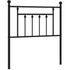 Image de vidaXL Tête de lit de Remplacement métal Noir 80 cm, tête de lit en métal, tête de lit Noire, tête de lit pour lit Simple