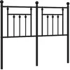 Image de vidaXL Tête de lit de Remplacement métal Noir 120 cm, tête de lit pour lit Double, tête de lit Noire, tête de lit en métal