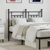 Image de vidaXL Tête de lit de remplacement métal noir 120 cm