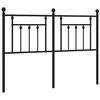 Image de vidaXL Tête de lit métal Noir 150 cm