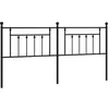 Image de vidaXL Tête de lit métal Noir 200 cm