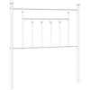 Image de vidaXL Tête de lit métal Blanc 80 cm, tête de lit en métal, tête de lit Blanche, tête de lit pour lit Simple
