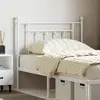 Image de vidaXL Tête de lit de remplacement métal blanc 90 cm