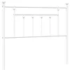Image de vidaXL Tête de lit métal Blanc 100 cm, tête de lit en métal, tête de lit Blanche, tête de lit pour lit Simple