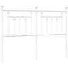 Image de vidaXL Tête de lit métal Blanc 135 cm, tête de lit pour lit Double, tête de lit Blanche, tête de lit en métal