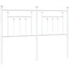 Image de vidaXL Tête de lit métal Blanc 150 cm