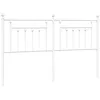Image de vidaXL Tête de lit de Remplacement métal Blanc 180 cm