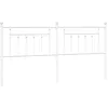 Image de vidaXL Tête de lit métal Blanc 193 cm
