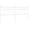 Image de vidaXL Tête de lit métal Blanc 200 cm
