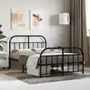 Image de vidaXL Cadre de lit métal sans matelas avec pied de lit noir 120x190cm