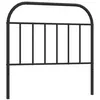 Image de vidaXL Tête de lit de Remplacement métal Noir 100 cm, tête de lit en métal, tête de lit Noire, tête de lit pour lit Simple