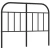 Image de vidaXL Tête de lit métal Noir 120 cm pour lit Double