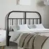 Image de vidaXL Tête de lit de remplacement métal noir 120 cm
