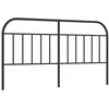 Image de vidaXL Tête de lit de Remplacement métal Noir 160 cm, tête de lit pour lit Double, tête de lit Noire, tête de lit en métal