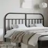 Image de vidaXL Tête de lit de remplacement métal noir 160 cm