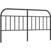 Image de vidaXL Tête de lit de Remplacement métal Noir 180 cm