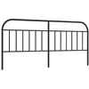 Image de vidaXL Tête de lit métal Noir 200 cm