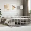 Image de vidaXL Cadre de lit métal sans matelas et pied de lit blanc 200x200 cm
