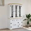 Image de vidaXL Buffet haut Corona blanc 112x43x196 cm bois massif pin mexicain