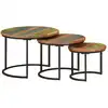Image de vidaXL Tables gigognes 3 pcs bois massif de récupération