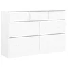 Image de vidaXL Commode, Buffet avec Tiroir, Armoire Latérale, Meuble de Rangement Salon Chambre à Coucher Intérieur, Scandinave, Blanc Bois Massif de Pin