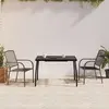 Image de vidaXL Ensemble à manger de jardin 3 pcs anthracite acier