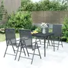 Image de vidaXL Ensemble à manger de jardin 5 pcs anthracite acier
