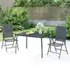 Image de vidaXL Ensemble à manger de jardin 3 pcs anthracite acier