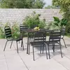 Image de vidaXL Ensemble à manger de jardin 7 pcs anthracite acier