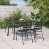 Image de vidaXL Ensemble à manger de jardin 5 pcs anthracite acier