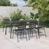 Image de vidaXL Ensemble à manger de jardin 7 pcs anthracite acier