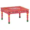Image de vidaXL Table basse rose bois de manguier massif peint à la main
