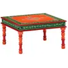 Image de vidaXL Table basse orange bois de manguier massif peint à la main