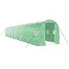 Image de vidaXL Serre avec Cadre en Acier Vert 28 m² 14x2x2 m, polytunnel, Serre à Cadre Froid, Serre pour Tomate, Serre de Jardin, Serre pour Culture