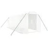 Image de vidaXL Serre avec Cadre en Acier Blanc 12 m² 6x2x2 m, polytunnel, Serre à Cadre Froid, Serre pour Tomate, Serre de Jardin, Serre pour Culture