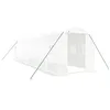 Image de vidaXL Serre avec Cadre en Acier Blanc 16 m² 8x2x2 m, polytunnel, Serre à Cadre Froid, Serre pour Tomate, Serre de Jardin, Serre pour Culture