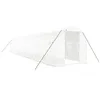Image de vidaXL Serre avec Cadre en Acier Blanc 24 m² 12x2x2 m, polytunnel, Serre à Cadre Froid, Serre pour Tomate, Serre de Jardin, Serre pour Culture