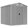 Image de vidaXL Abri de Jardin, Cabane à Outils avec Poignées, Remise à Outils avec Toit Inclinable, Abri de Rangement Patio, Gris Clair 191x215x198 cm Acier Galvanisé