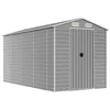 Image de vidaXL Abri de Jardin Gris Clair 191 x 385 x 198 cm en Acier galvanisé