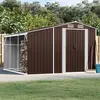 Image de vidaXL Abri de jardin marron 277x279x179 cm acier galvanisé