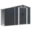 Image de vidaXL Abri de Jardin, Cabane à Outils avec Poignées, Remise à Outils avec Toit, Abri de Rangement Terrasse, Anthracite 277x93x179 cm Acier Galvanisé