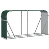 Image de vidaXL Porte-bûches, Support à Bois de Chauffage avec Rangement, Étagère à Bois de Chauffage Extérieur, Vert 234x45x100 cm Acier Galvanisé